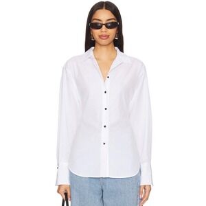 Rag &‎ Bone Eve White Poplin Shirt Tie Back Long Sleeve Womens (N)